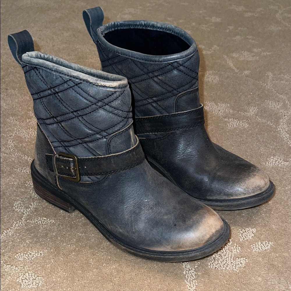 Lucky Brand Distressed Nordic Quilted Bootie, Sz 6.5